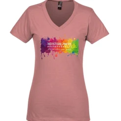 District Perfect Blend V-Neck T-Shirt - Ladies' - Full Color
