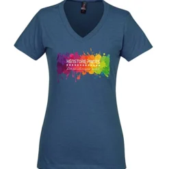 District Perfect Blend V-Neck T-Shirt - Ladies' - Full Color