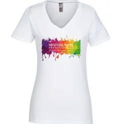 District Perfect Blend V-Neck T-Shirt - Ladies' - Full Color