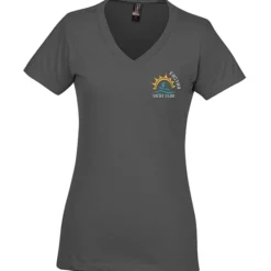 District Perfect Blend V-Neck T-Shirt - Ladies' - Embroidered