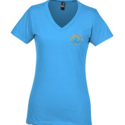 District Perfect Blend V-Neck T-Shirt - Ladies' - Embroidered