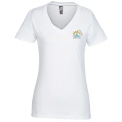 District Perfect Blend V-Neck T-Shirt - Ladies' - Embroidered