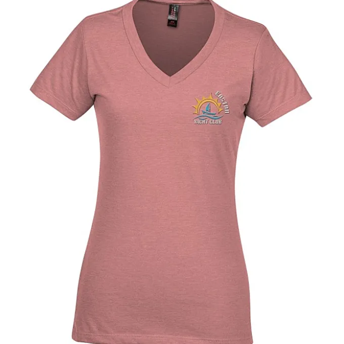 District Perfect Blend V-Neck T-Shirt - Ladies' - Embroidered