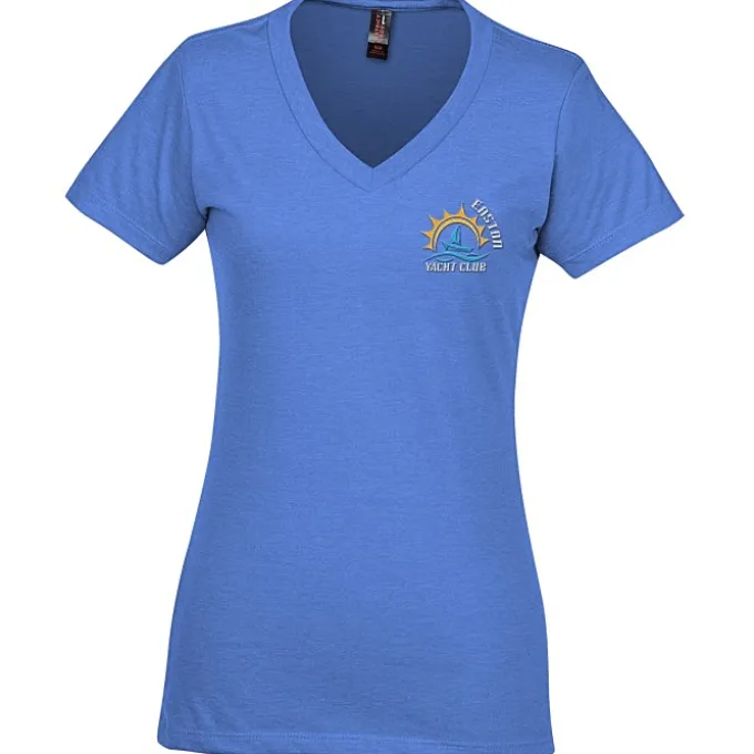 District Perfect Blend V-Neck T-Shirt - Ladies' - Embroidered