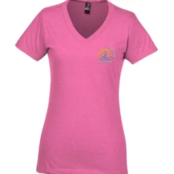 District Perfect Blend V-Neck T-Shirt - Ladies' - Embroidered