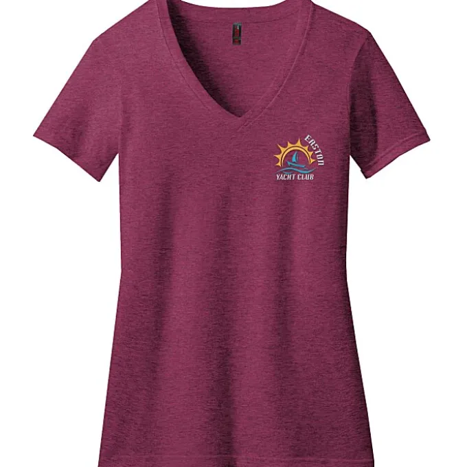 District Perfect Blend V-Neck T-Shirt - Ladies' - Embroidered