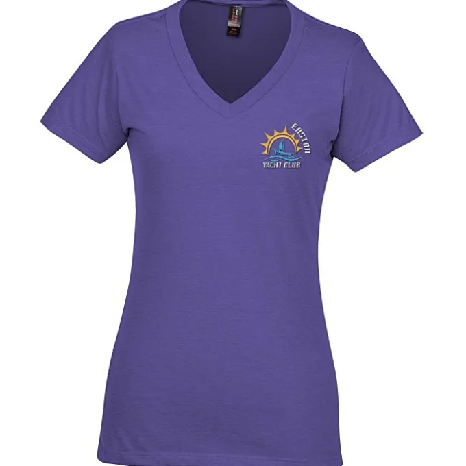 District Perfect Blend V-Neck T-Shirt - Ladies' - Embroidered