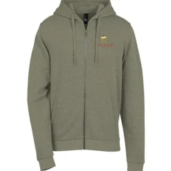 District Perfect Tri Iconic Fleece Full-Zip Hoodie - Men's - Embroidered