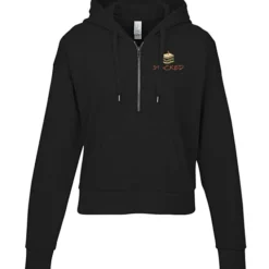 District Perfect Tri Iconic Fleece 1/2-Zip Pullover Hoodie - Ladies' - Embroidered