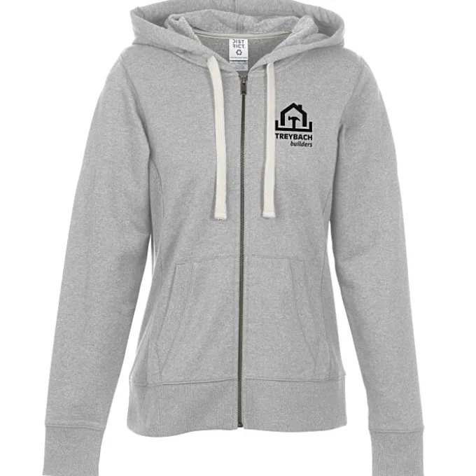 District Recycled Full-Zip Hoodie - Ladies' - Screen