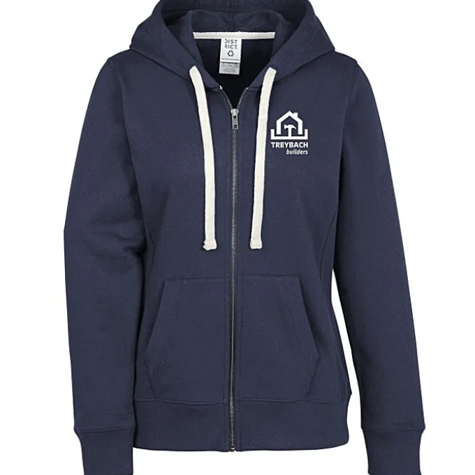 District Recycled Full-Zip Hoodie - Ladies' - Screen
