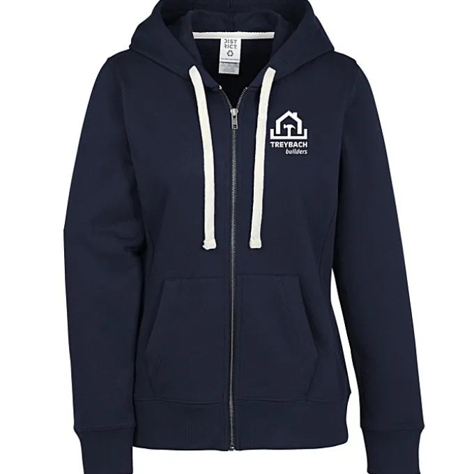 District Recycled Full-Zip Hoodie - Ladies' - Screen