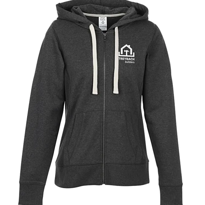 District Recycled Full-Zip Hoodie - Ladies' - Screen