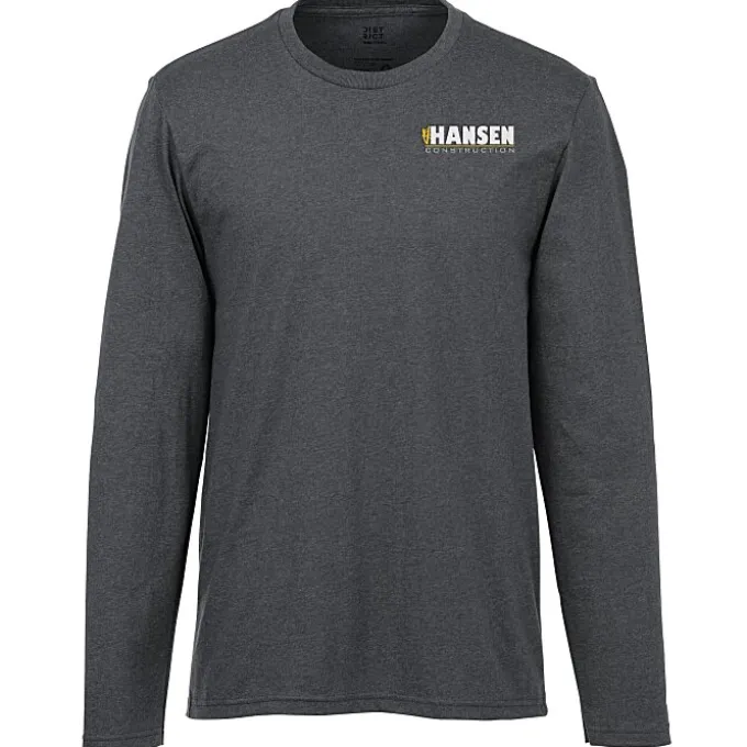 District Recycled Long Sleeve T-Shirt - Embroidered
