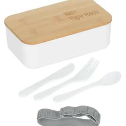 Divided Bento Box with Bamboo Lid Lunch Set