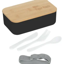 Divided Bento Box with Bamboo Lid Lunch Set