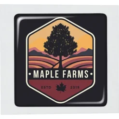 Dome Sticker - Square - 1 1/16 inches x 1 1/16 inches