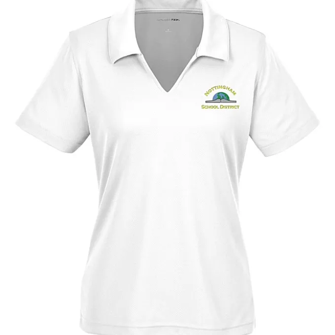 Dri-Mesh V-Neck Sport Shirt - Ladies' - Embroidered - 24 hr