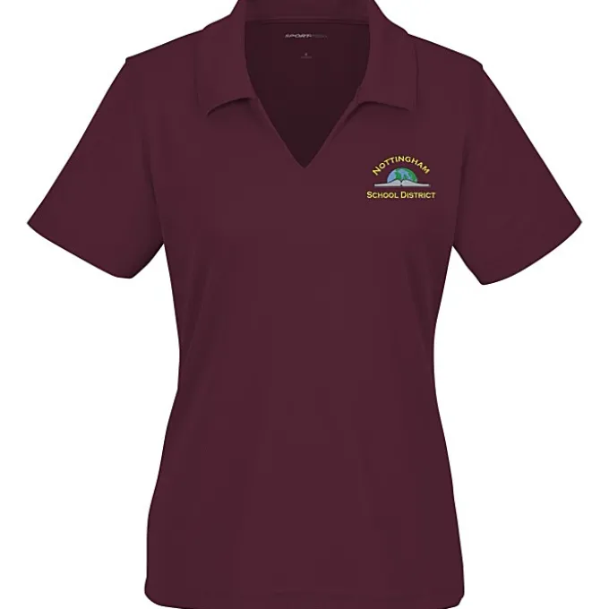 Dri-Mesh V-Neck Sport Shirt - Ladies' - Embroidered - 24 hr