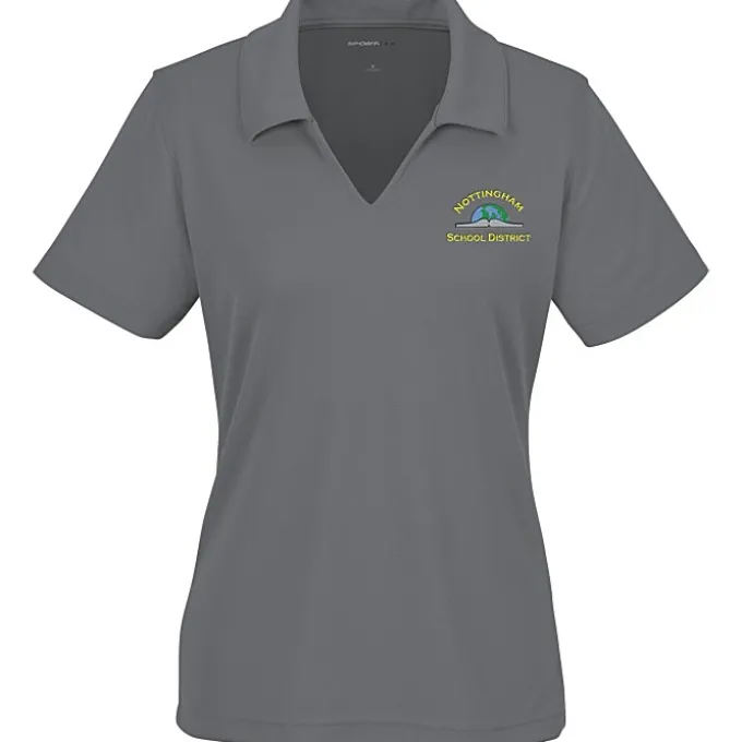 Dri-Mesh V-Neck Sport Shirt - Ladies' - Embroidered - 24 hr
