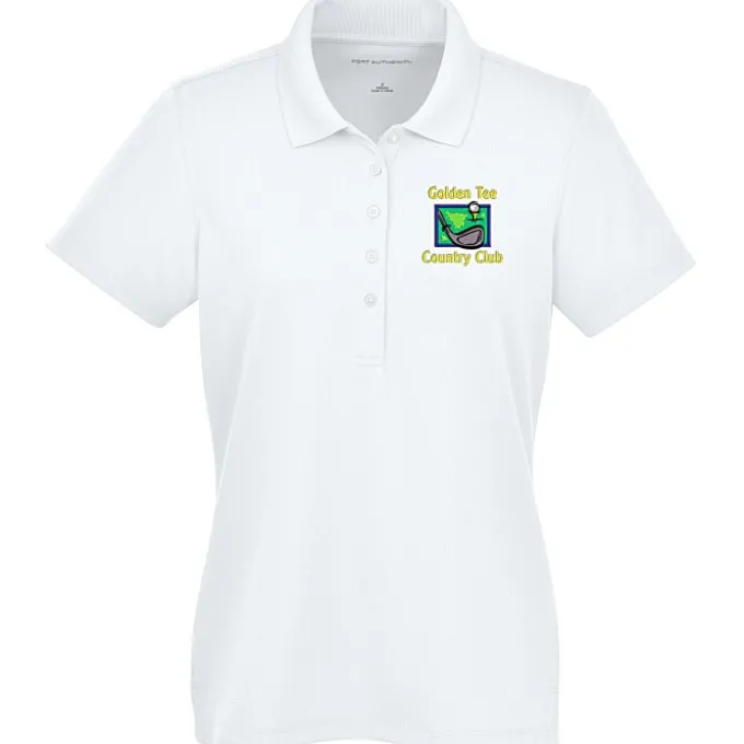 Dry Zone Stain Release Mini Grid Polo - Ladies'