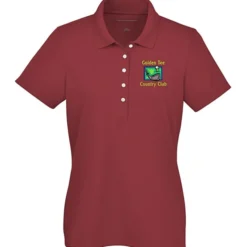 Dry Zone Stain Release Mini Grid Polo - Ladies'