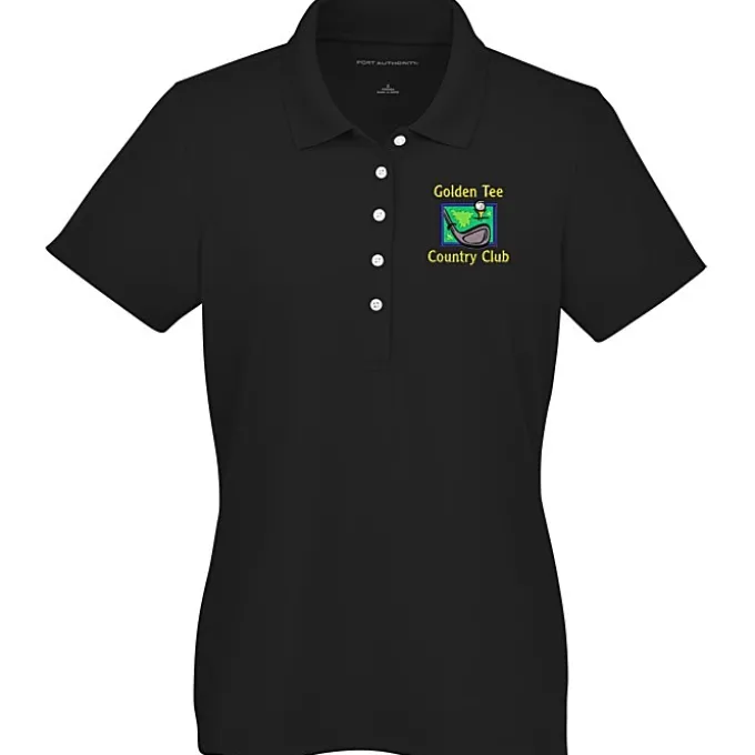 Dry Zone Stain Release Mini Grid Polo - Ladies'