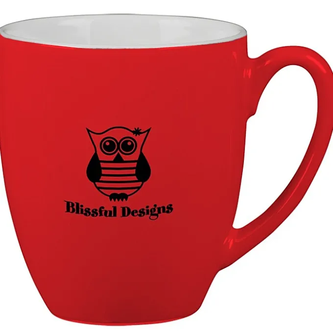 Duo-Tone Bistro Ceramic Mug - 16 oz - 24 hr