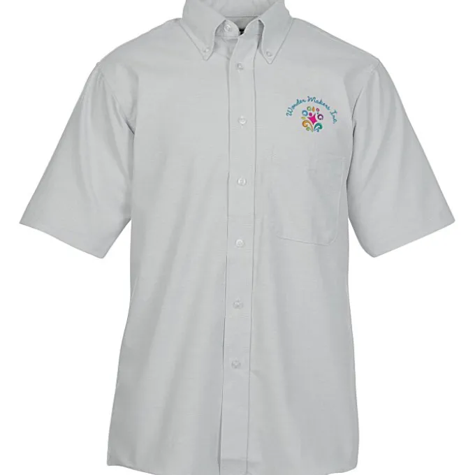 Easy Care Short Sleeve Oxford Shirt - Men's - 24 hr