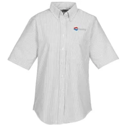 Easy Care Short Sleeve Stripe Oxford Shirt - Men's