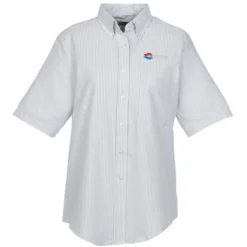Easy Care Short Sleeve Stripe Oxford Shirt - Ladies'