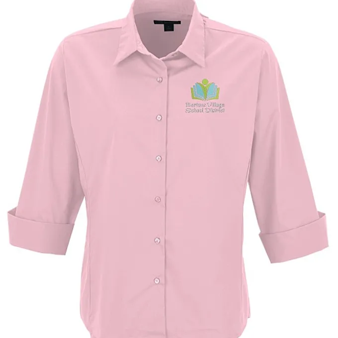 Easy Care 3/4 Sleeve Stretch Poplin Blouse - Ladies'