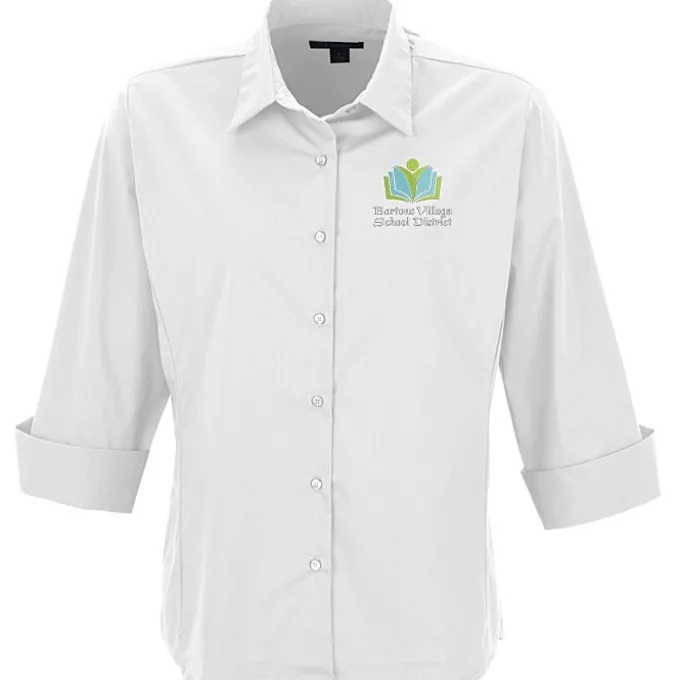 Easy Care 3/4 Sleeve Stretch Poplin Blouse - Ladies'