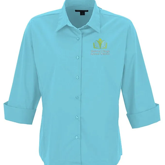 Easy Care 3/4 Sleeve Stretch Poplin Blouse - Ladies'