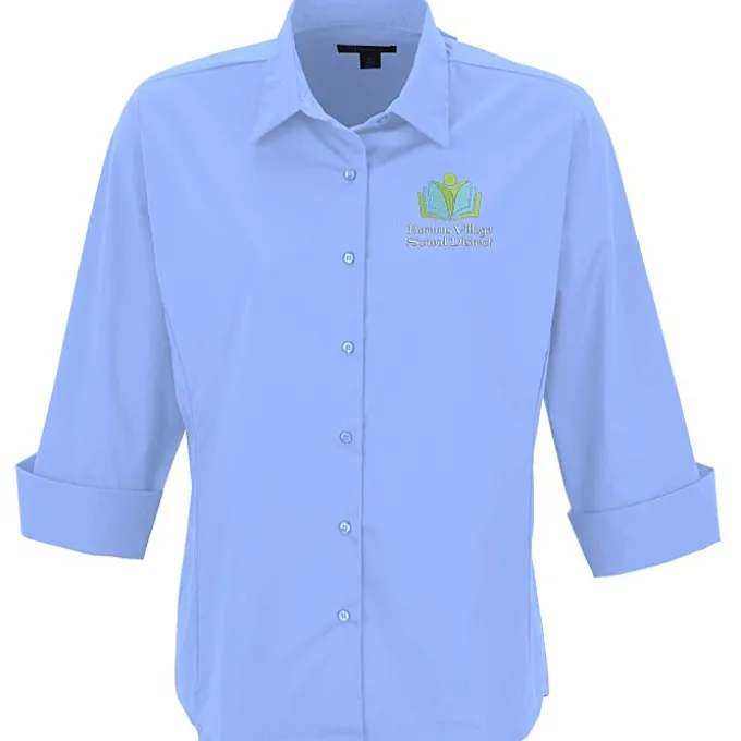Easy Care 3/4 Sleeve Stretch Poplin Blouse - Ladies'