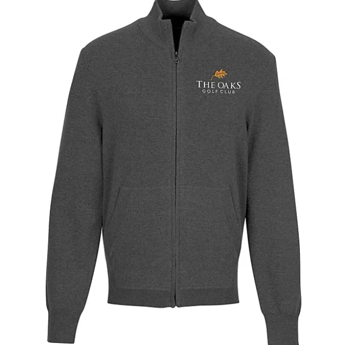 Easy Care Tri-Blend Full-Zip Sweater