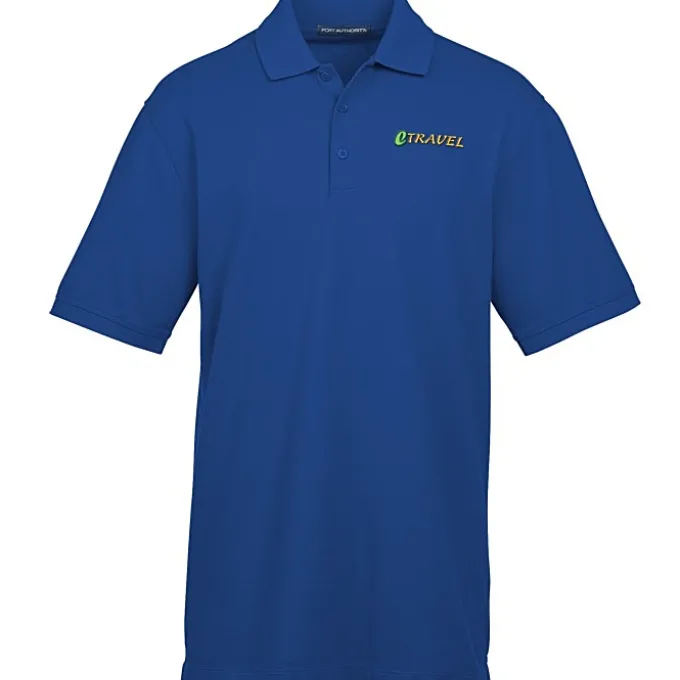 Easy Care Wrinkle Resist Cotton Pique Polo - Men's - 24 hr