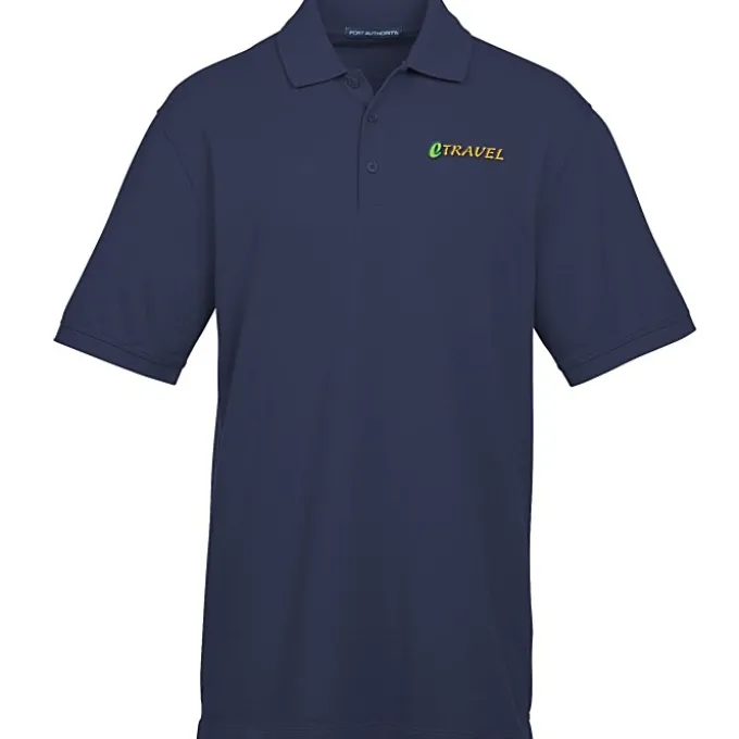 Easy Care Wrinkle Resist Cotton Pique Polo - Men's - 24 hr