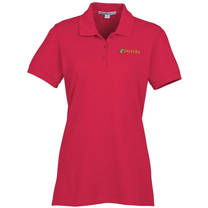 Easy Care Wrinkle Resist Cotton Pique Polo - Ladies' - 24 hr