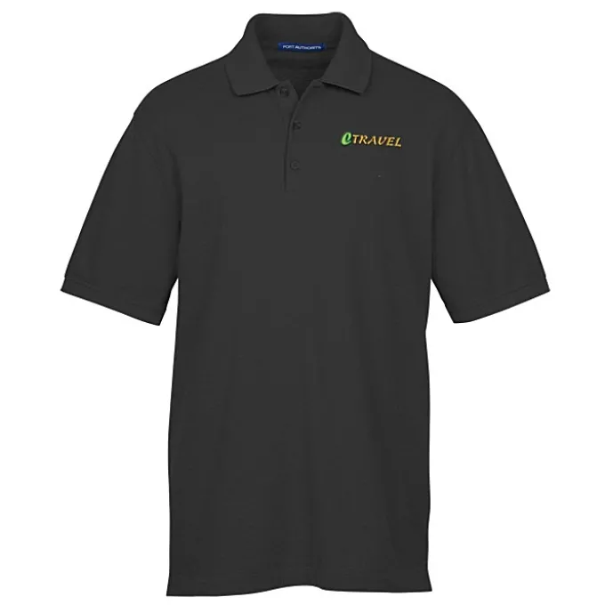 Easy Care Wrinkle Resist Cotton Pique Polo - Men's - Heather - 24 hr