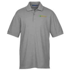 Easy Care Wrinkle Resist Cotton Pique Polo - Men's - Heather - 24 hr