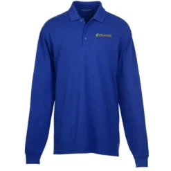 Easy Care Wrinkle Resist LS Cotton Pique Polo - Men's