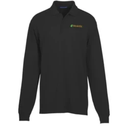 Easy Care Wrinkle Resist LS Cotton Pique Polo - Men's