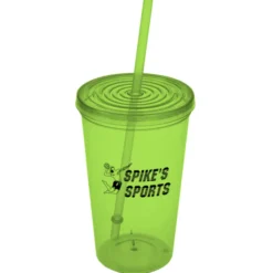 Economy Tumbler with Straw - 20 oz. - 24 hr