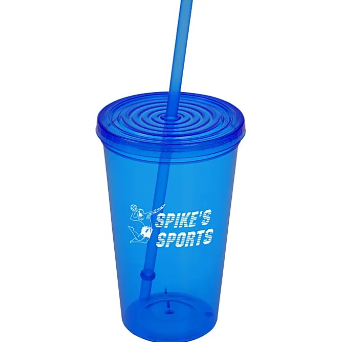 Economy Tumbler with Straw - 20 oz. - 24 hr
