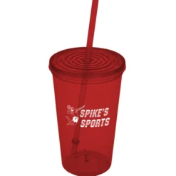 Economy Tumbler with Straw - 20 oz. - 24 hr