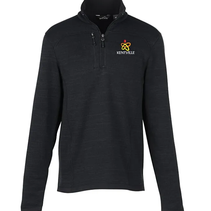 Eddie Bauer Heathered 1/4-Zip Sweater Fleece - Men's