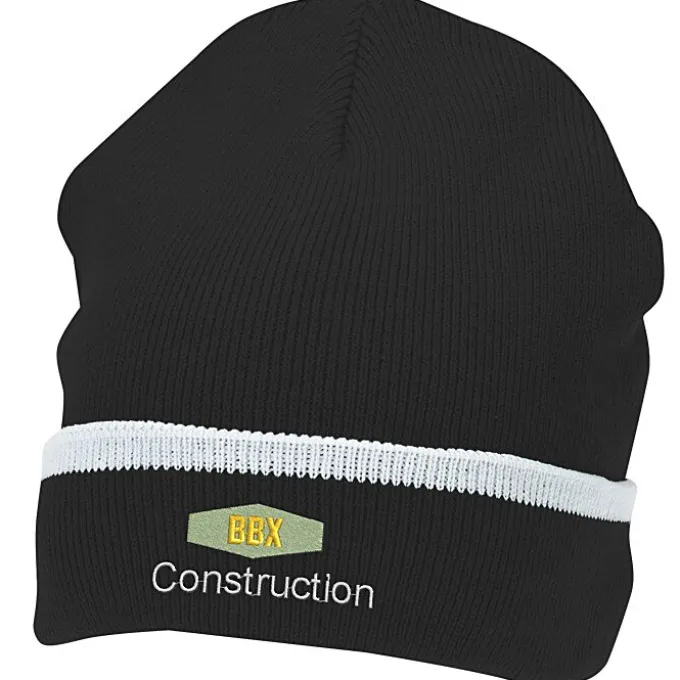 Edge Stripe Knit Cuff Beanie