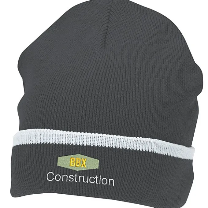 Edge Stripe Knit Cuff Beanie
