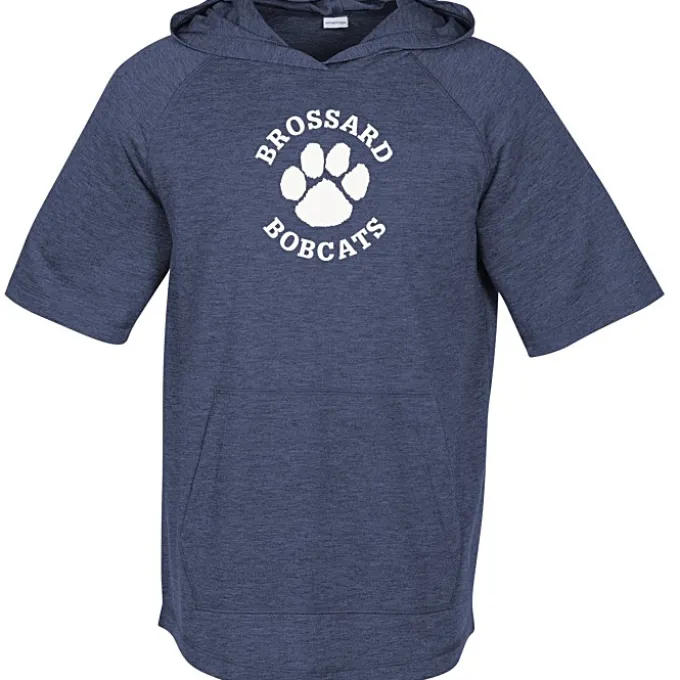 Electric Tri-Blend Wicking Short Sleeve Hooded Tee